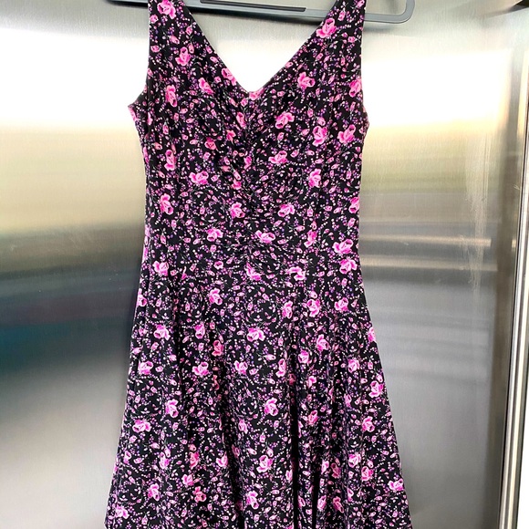 Betsey Johnson Fit & Flare Floral Dress w/ Pockets - Picture 3 of 6